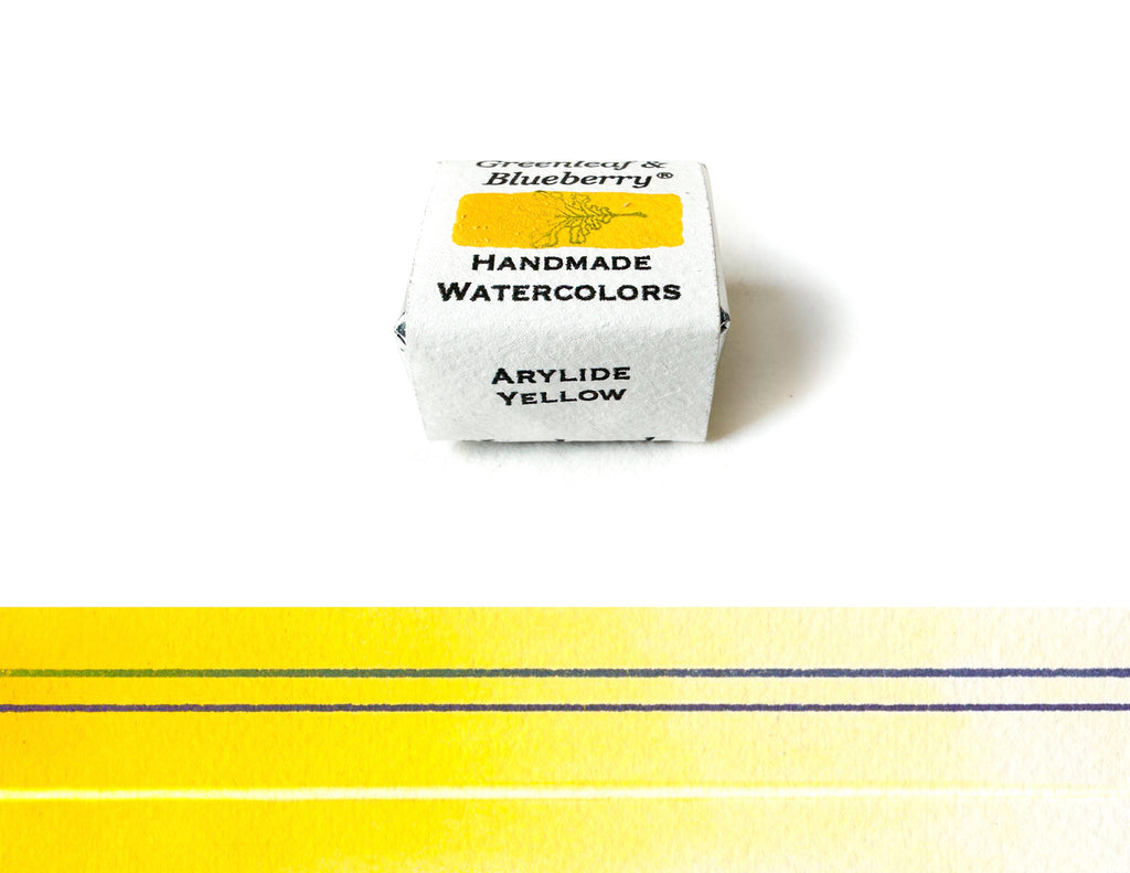 Arylide Yellow Watercolor Paint, Half-Pan, New!