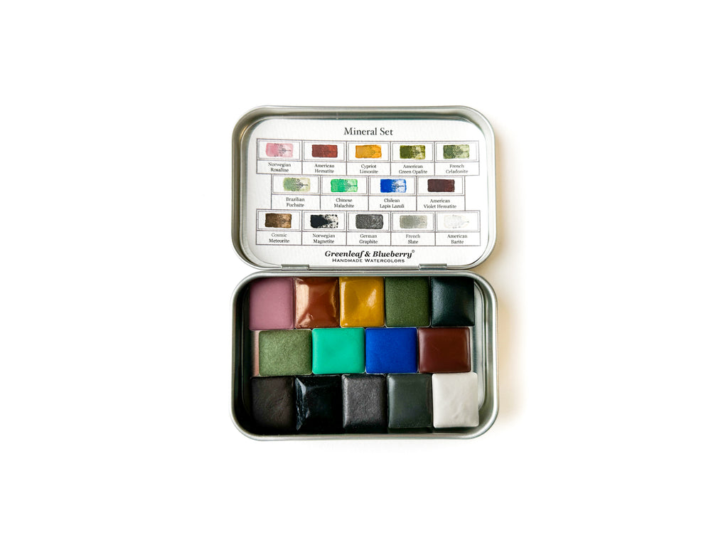 Mineral Set Watercolor Palette, 2023 Half-Pans