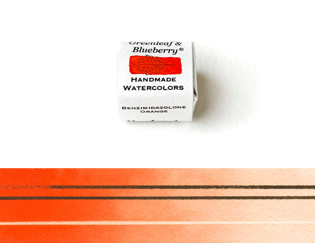Benzimidazolone Orange Watercolor Paint, Half-Pan, ML