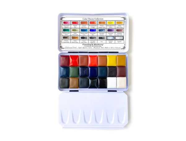 Sketcher's Set Watercolor Palette, Half-Pans – Greenleaf & Blueberry