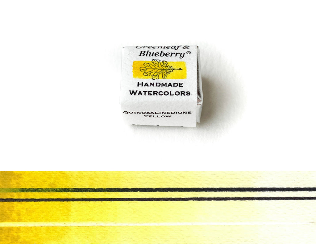 Quinoxalinedione Yellow Watercolor Paint, Half-Pan, ML