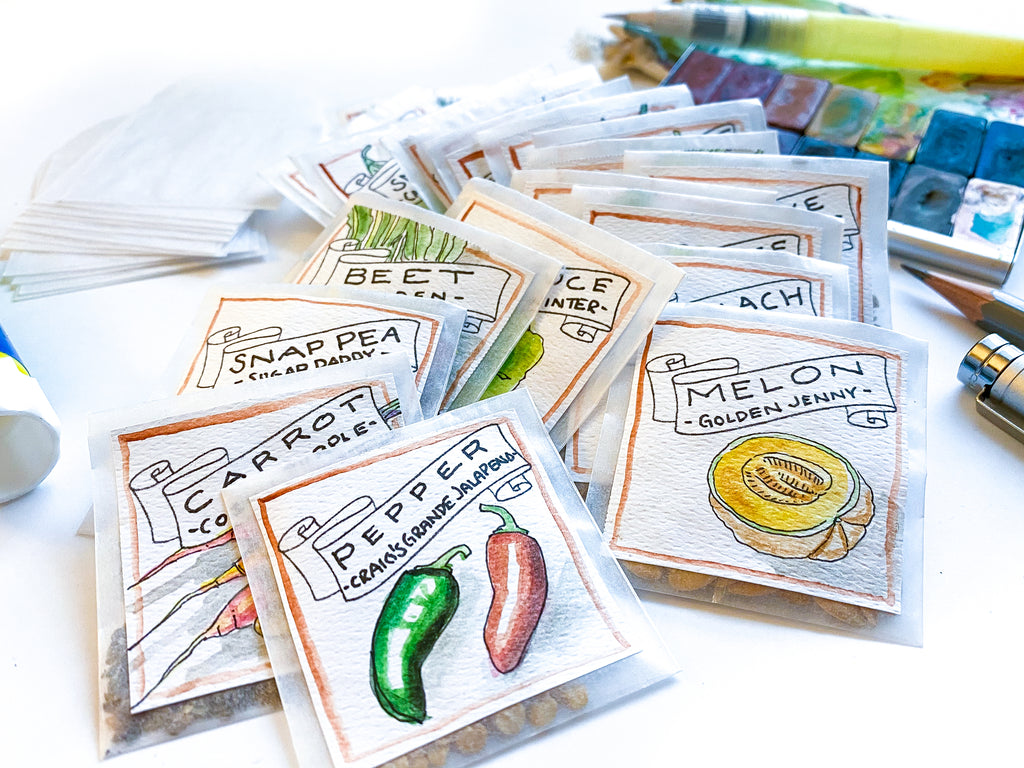 Seed Collection Project Label Seed Packet Project for Sharing & Saving Seeds in Beautifully Decorate ...