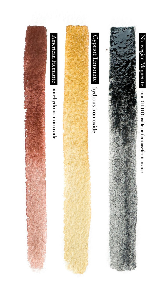 Iron Oxide Trio Travel Watercolor Palette, Half-Pans