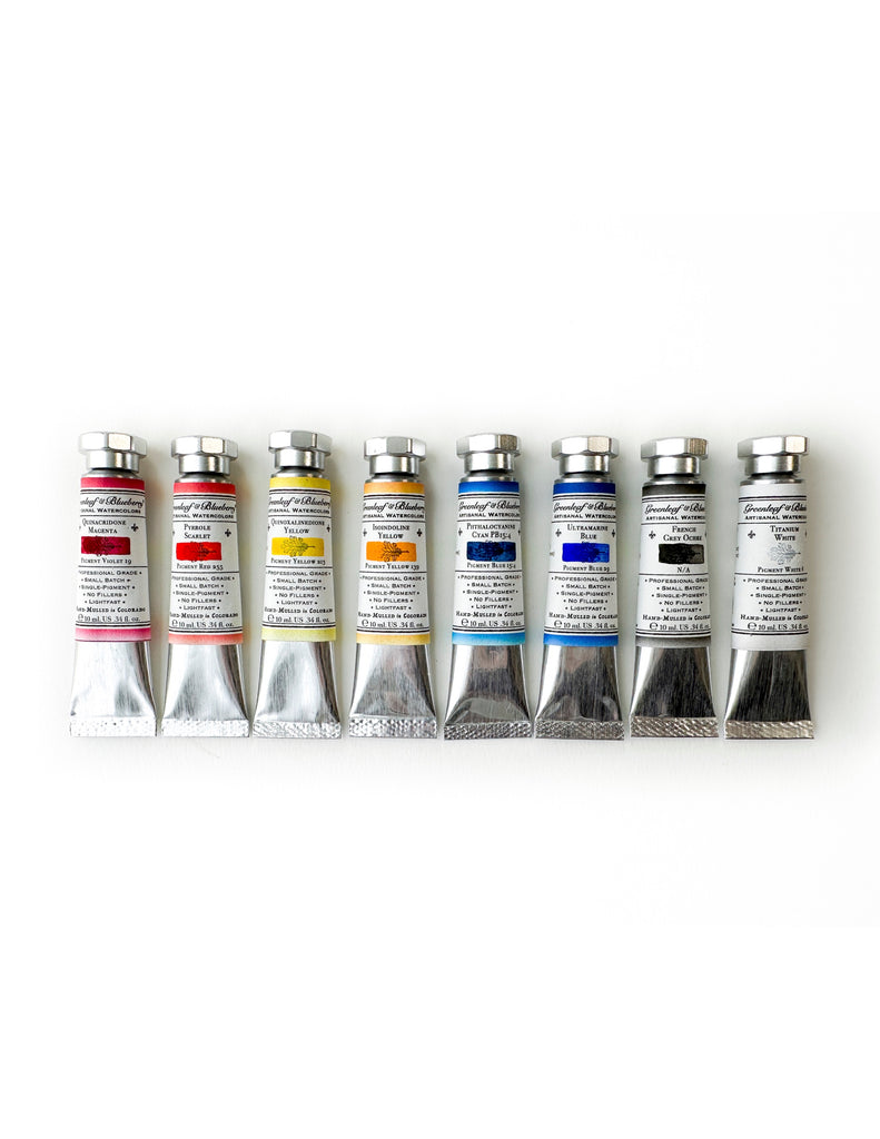 Complete Split Primary+ 8-Color Watercolor Tube Box Set, 10ml Tubes