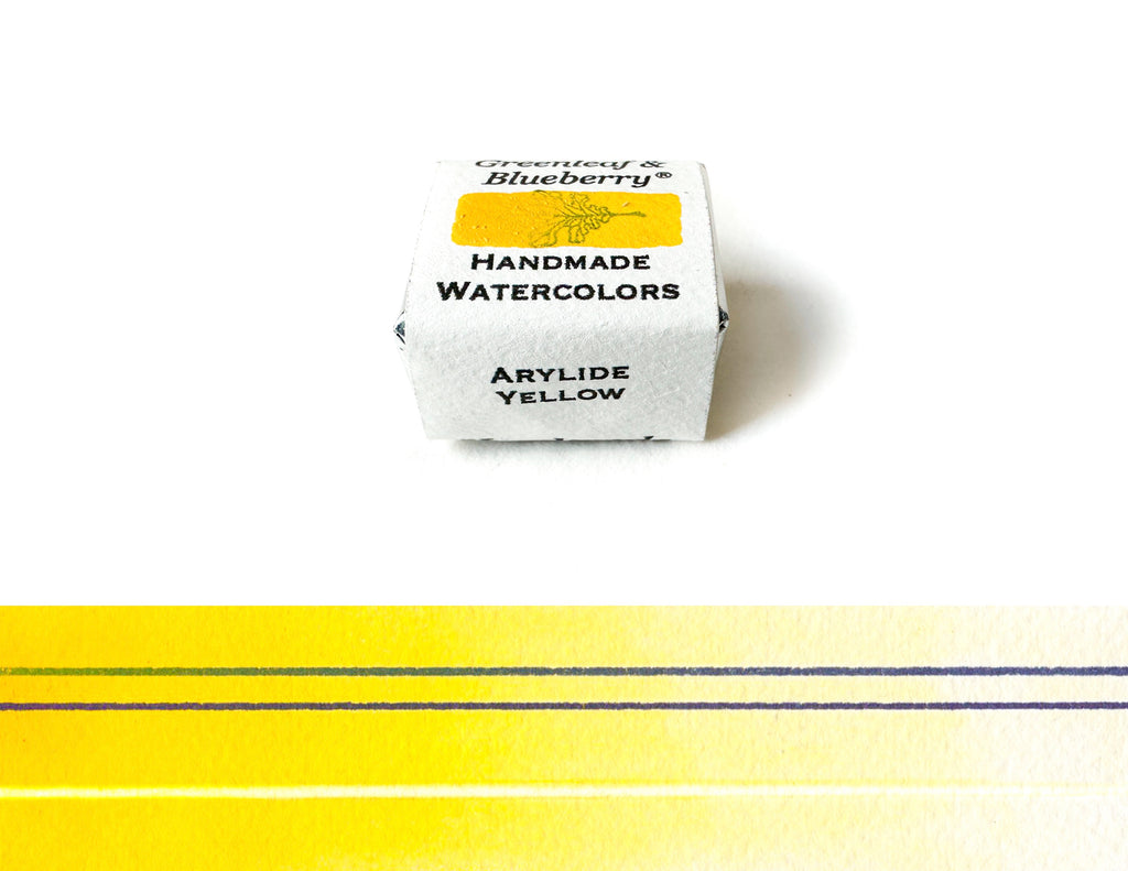 Arylide Yellow Watercolor Paint, Half-Pan, ML