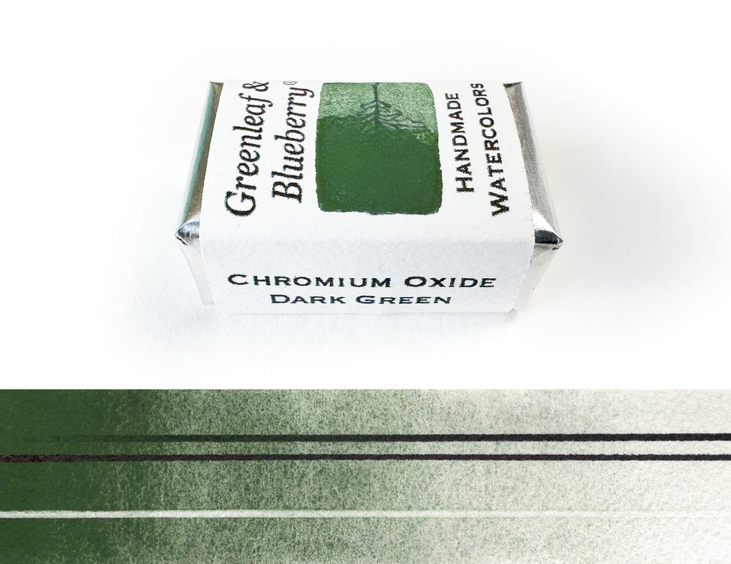 Chromium Oxide Dark Green Watercolor Paint, Full Pan, ML