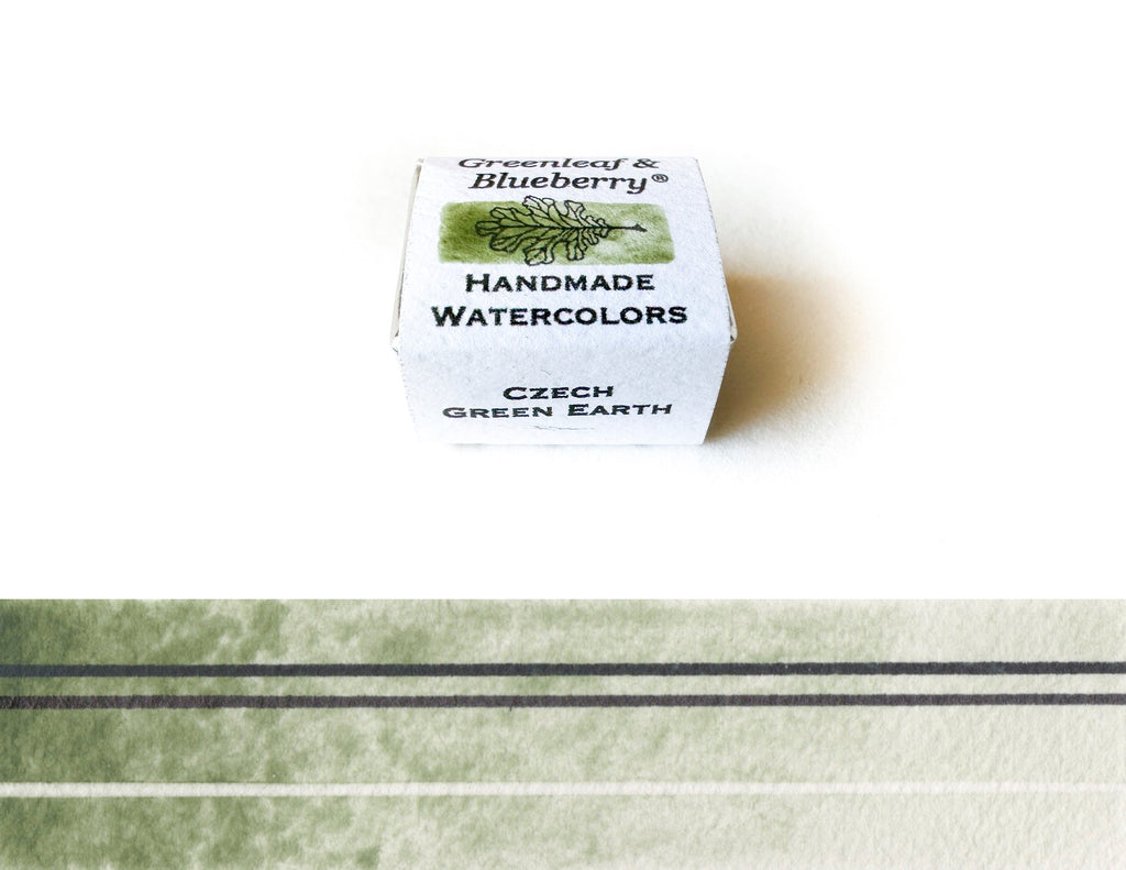 Czech Green Earth Watercolor Paint, Half-Pan, ML