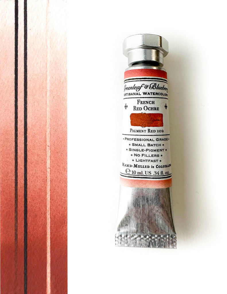 French Red Ochre Watercolor Paint, Tube, 10ml
