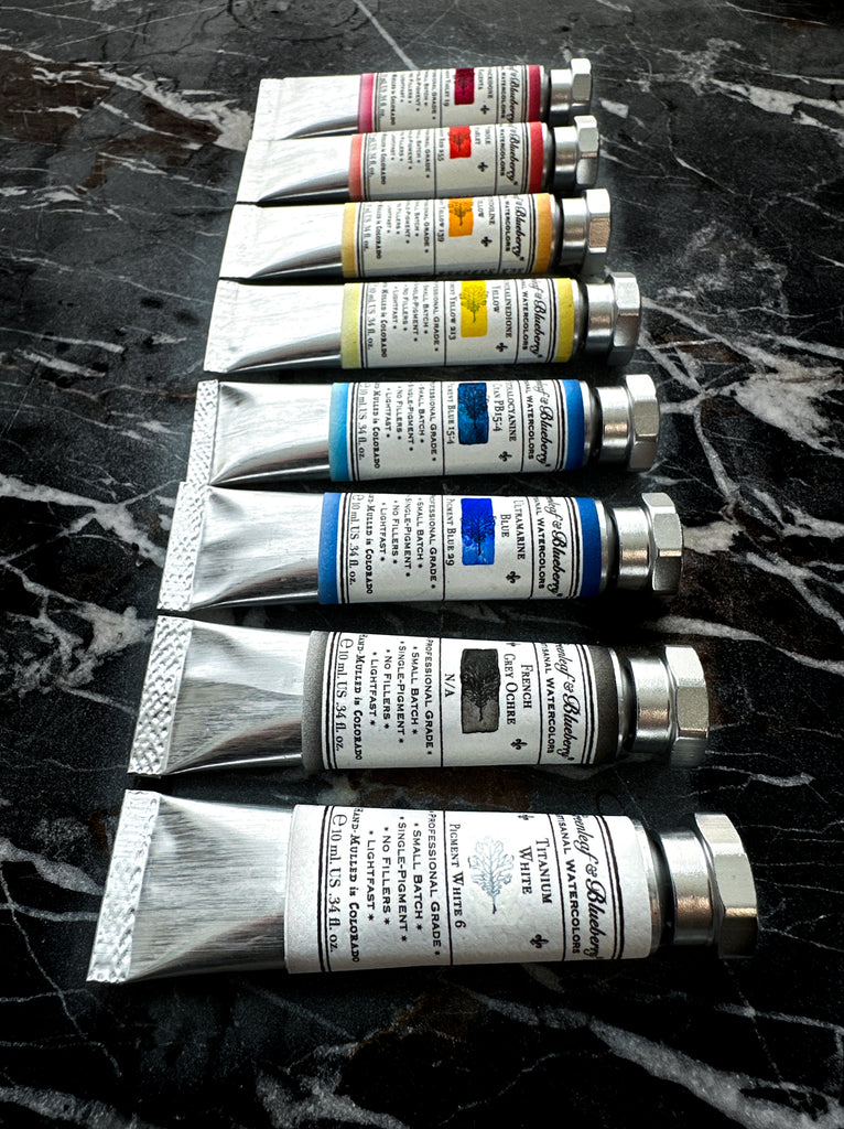 Complete Split Primary+ 8-Color Watercolor Tube Box Set, 10ml Tubes