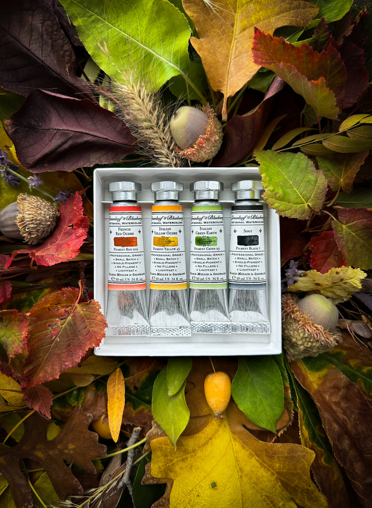 Autumn Colors Four Watercolor Tube Box Set, 10ml Tubes