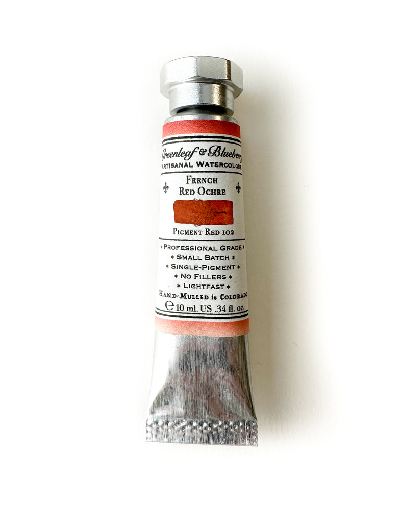 French Red Ochre Watercolor Paint, Tube, 10ml