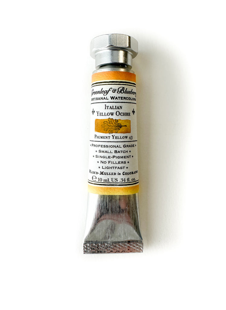 Italian Yellow Ochre Watercolor Paint, Tube, 10ml
