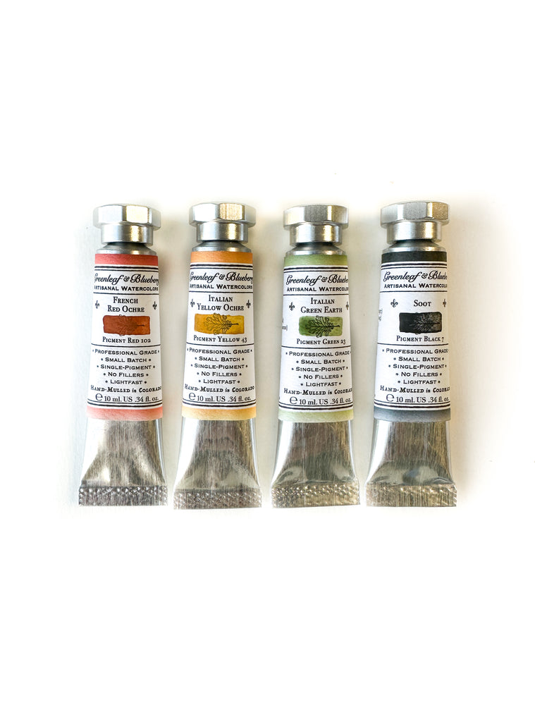 Autumn Colors Four Watercolor Tube Box Set, 10ml Tubes