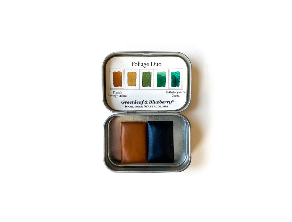 Foliage Duo Watercolor Palette, Full Pans