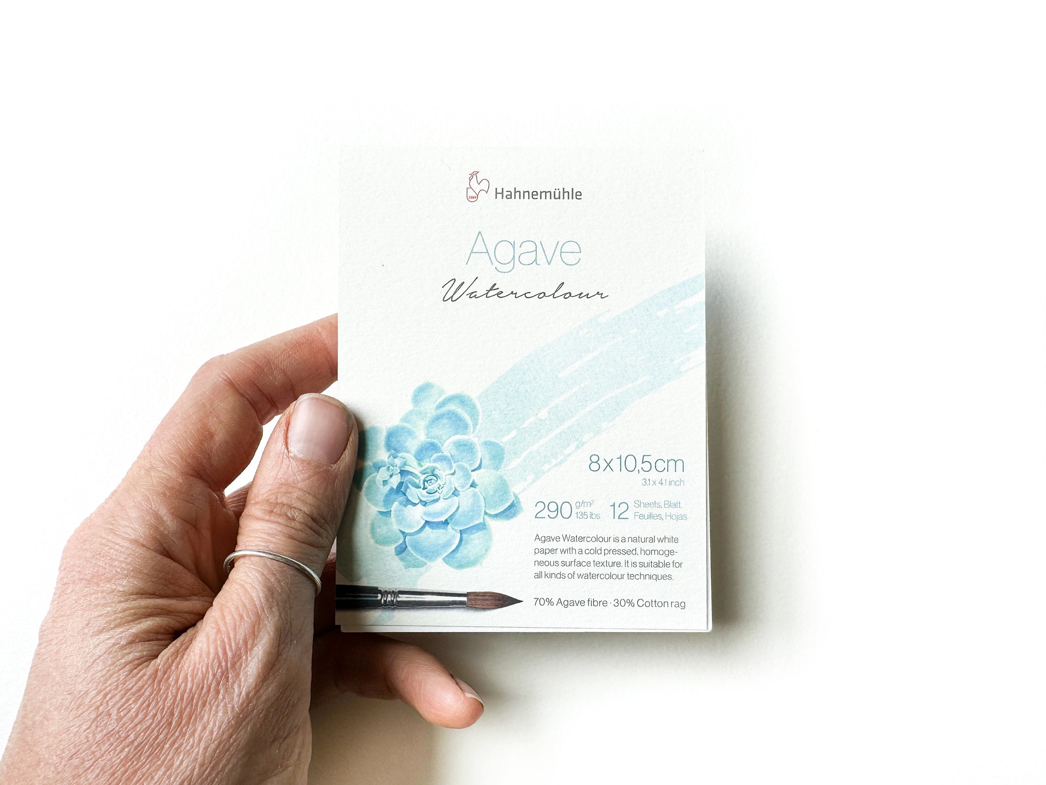 Watercolor Mini-Pad by Hahnemühle, Agave Watercolor Paper, 135lb/290gsm