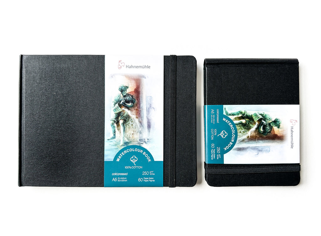 Watercolor Sketchbook by Hahnemühle, 100% Cotton Paper, 120lb/250gsm –  Greenleaf & Blueberry