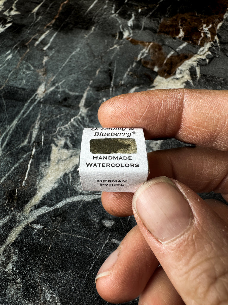 German Pyrite Watercolor Paint, Half-Pan