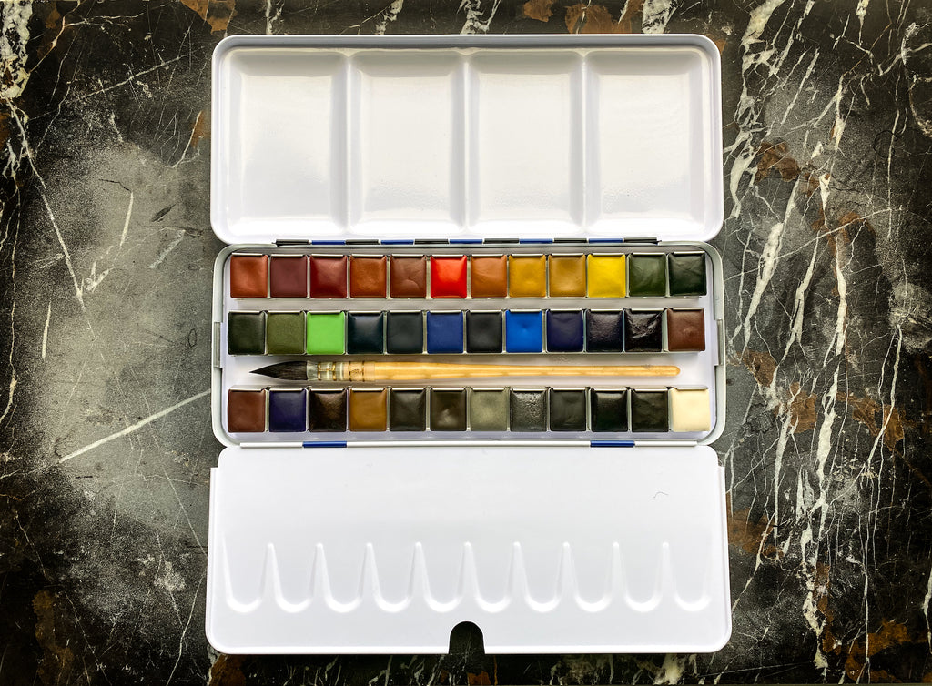 Watercolor Brush Basics – Greenleaf & Blueberry