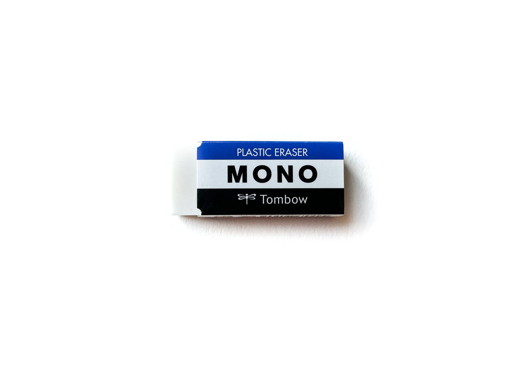 Mono White Plastic Eraser