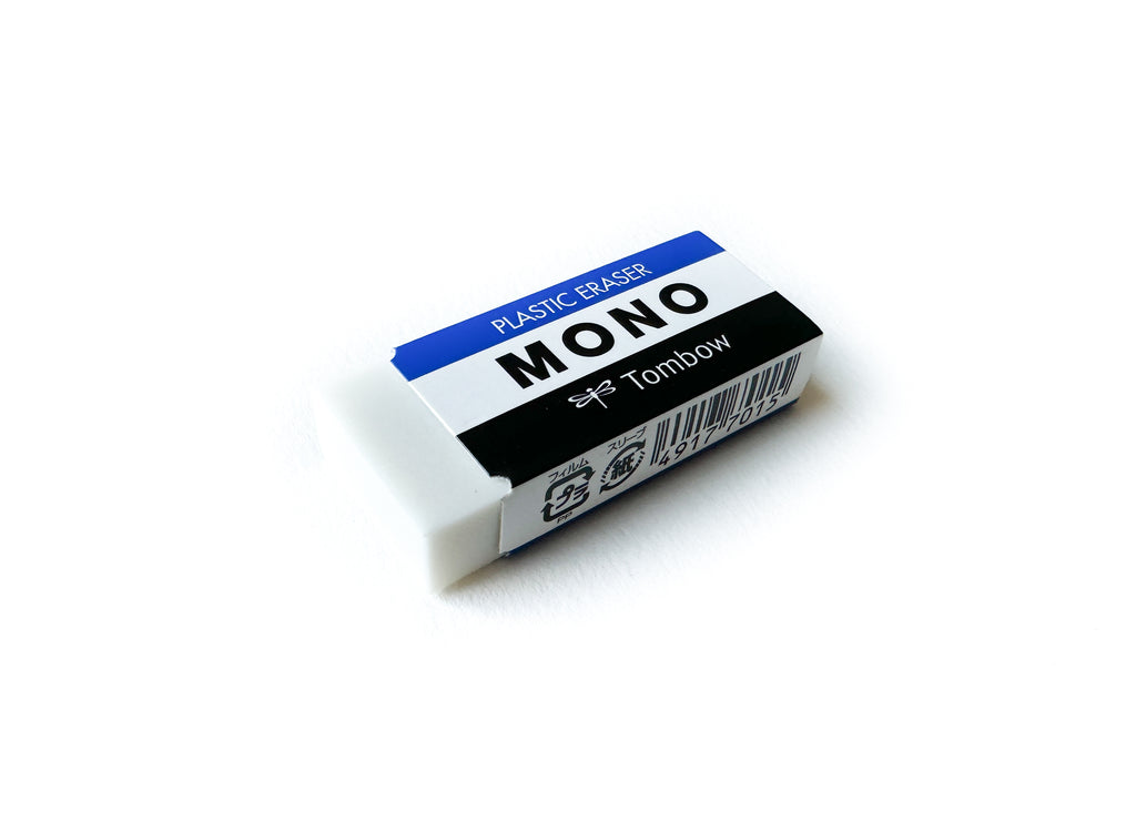 Mono White Plastic Eraser