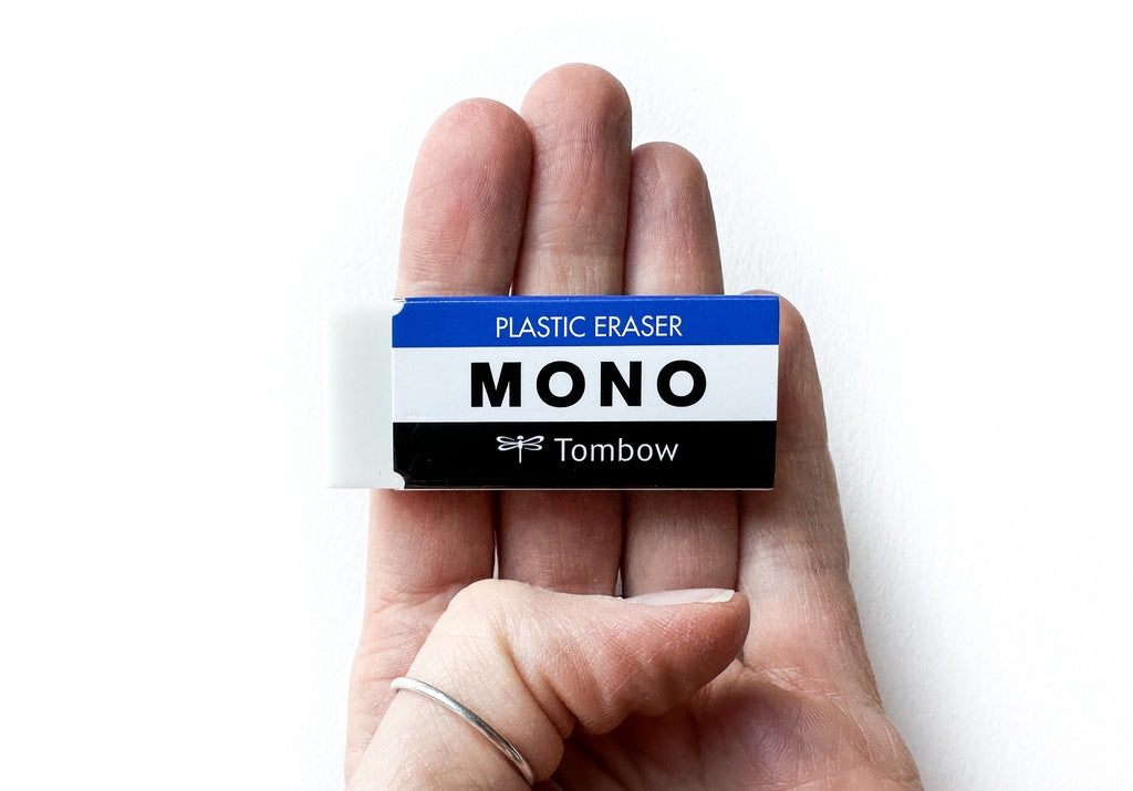 Mono White Plastic Eraser