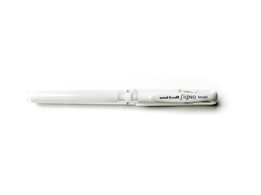 White Gel Pen, Broad – Greenleaf & Blueberry