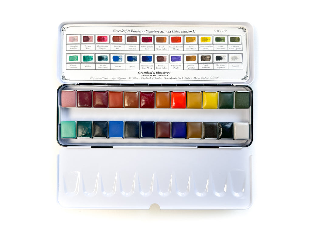 Signature Set, 24 Color, Edition II ~  Bijoux Set Watercolor Palette, Half-Pans