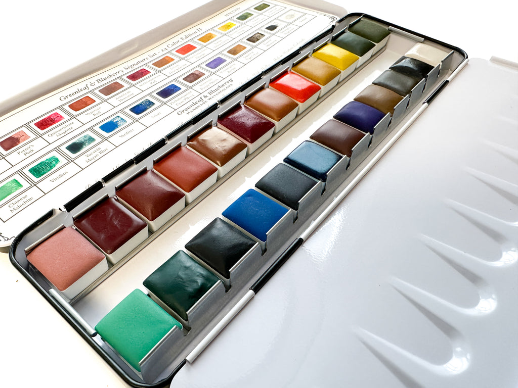 Signature Set, 24 Color, Edition II ~  Bijoux Set Watercolor Palette, Half-Pans