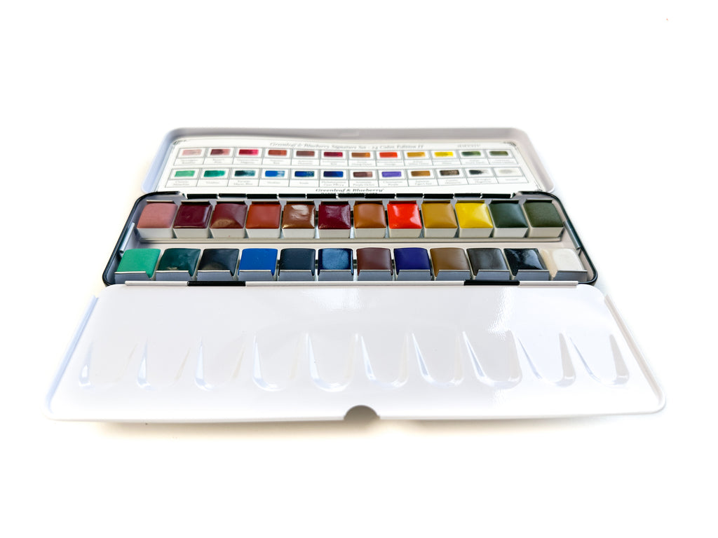 Signature Set, 24 Color, Edition II ~  Bijoux Set Watercolor Palette, Half-Pans