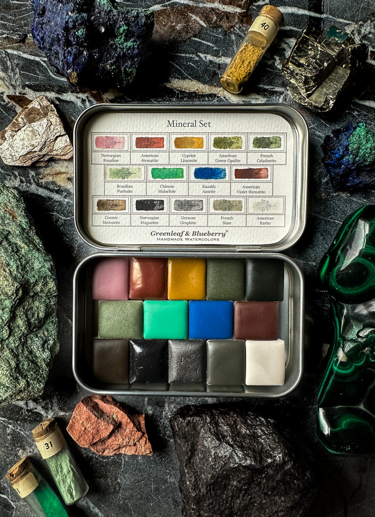 Mineral Set Watercolor Palette, Half-Pans