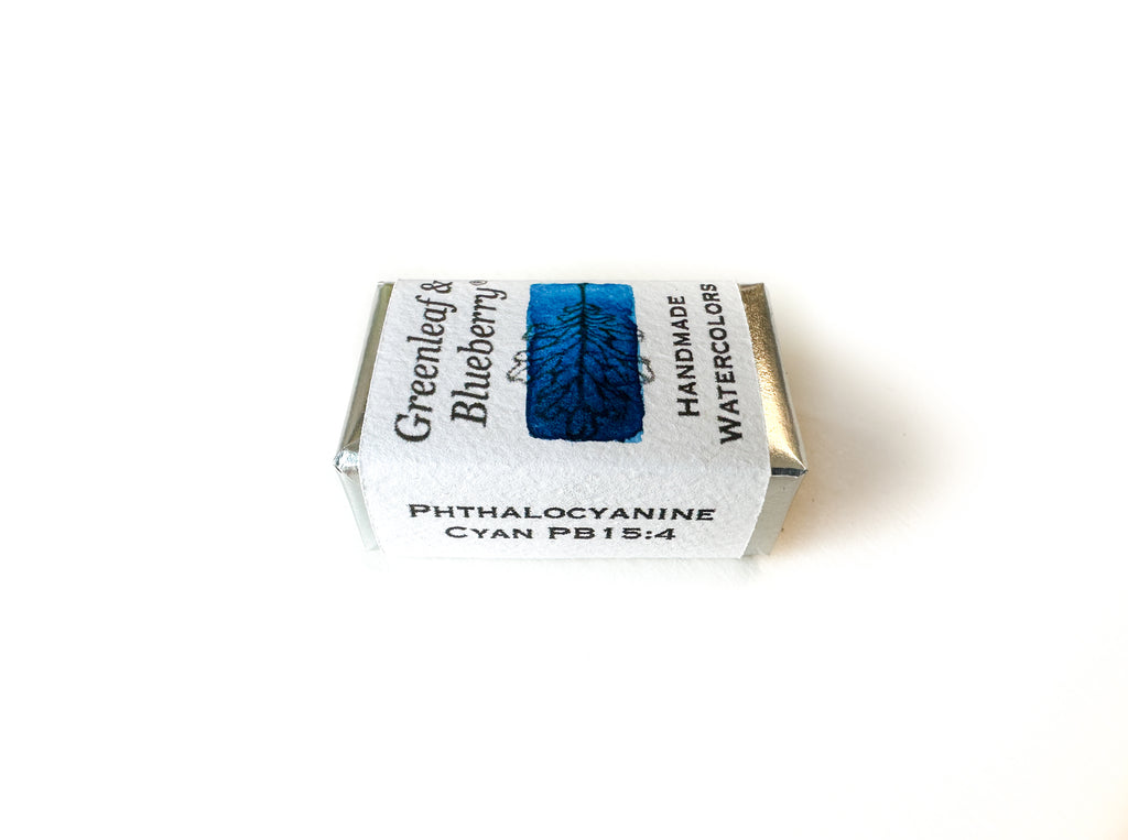 Phthalocyanine Cyan PB15:4 Watercolor Paint, Full Pan, New!
