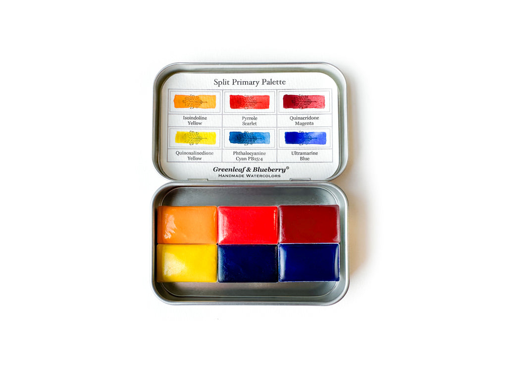 Split Primary Palette, Watercolor Set, Full Pans
