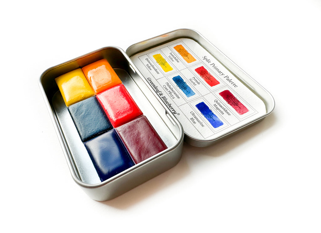 Split Primary Palette, Watercolor Set, Full Pans