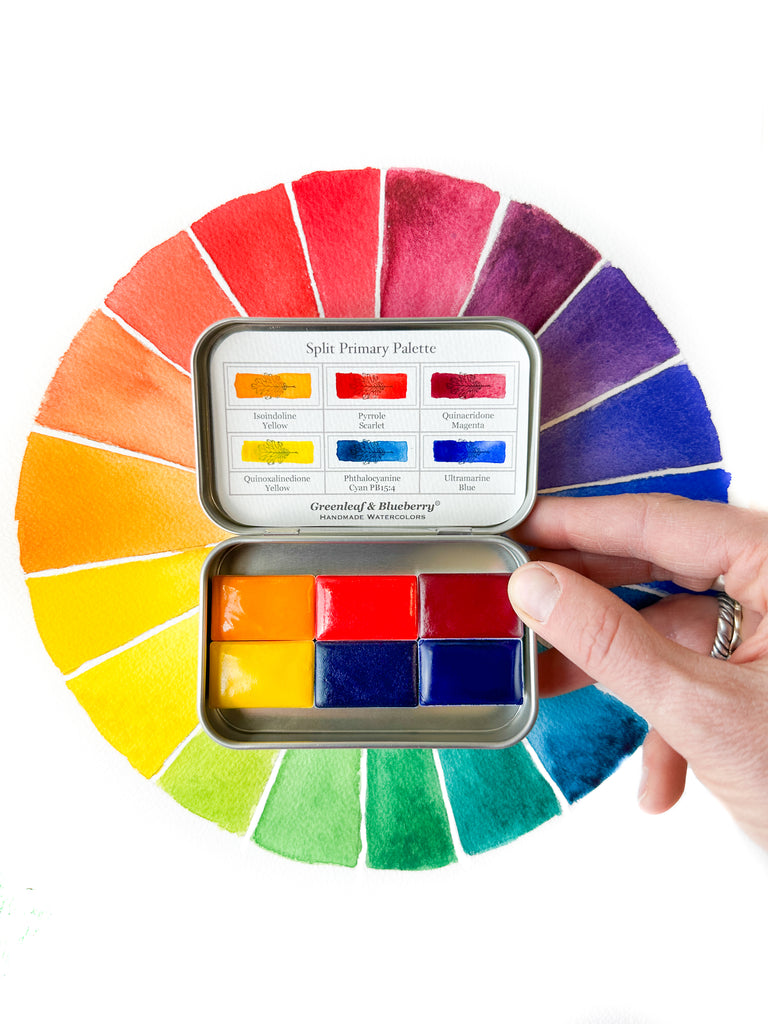 Split Primary Palette, Watercolor Set, Full Pans