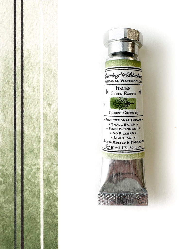 Italian Green Earth Watercolor Paint, Tube, 10ml