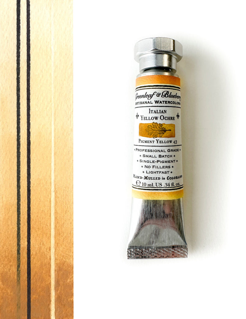 Italian Yellow Ochre Watercolor Paint, Tube, 10ml