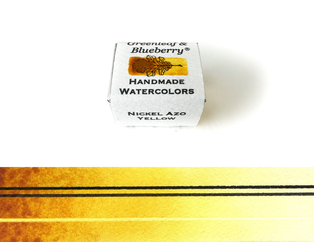 Nickel Azo Yellow Watercolor Paint, Half-Pan, New!