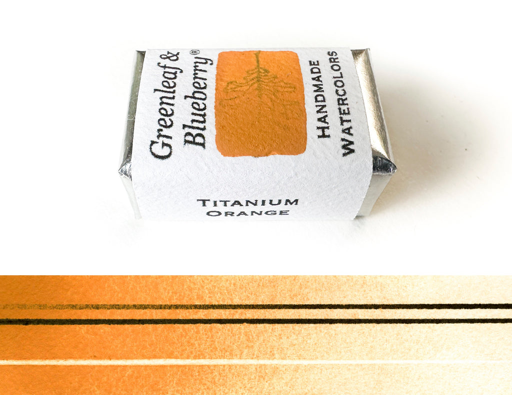 Titanium Orange Watercolor Paint, Full Pan, New!