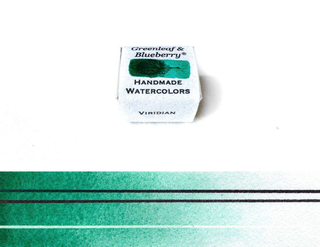 Viridian Watercolor Paint, Half-Pan, New!