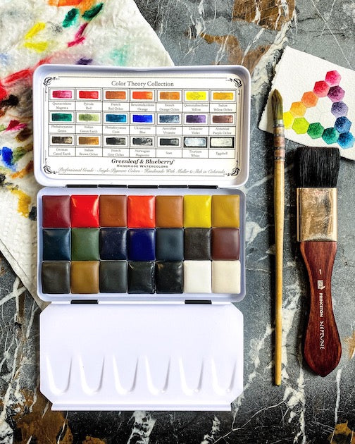 Color Theory Collection Bijoux Watercolor Palette, Half-Pans