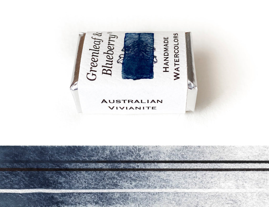 Australian Vivianite Watercolor Paint, Full Pan