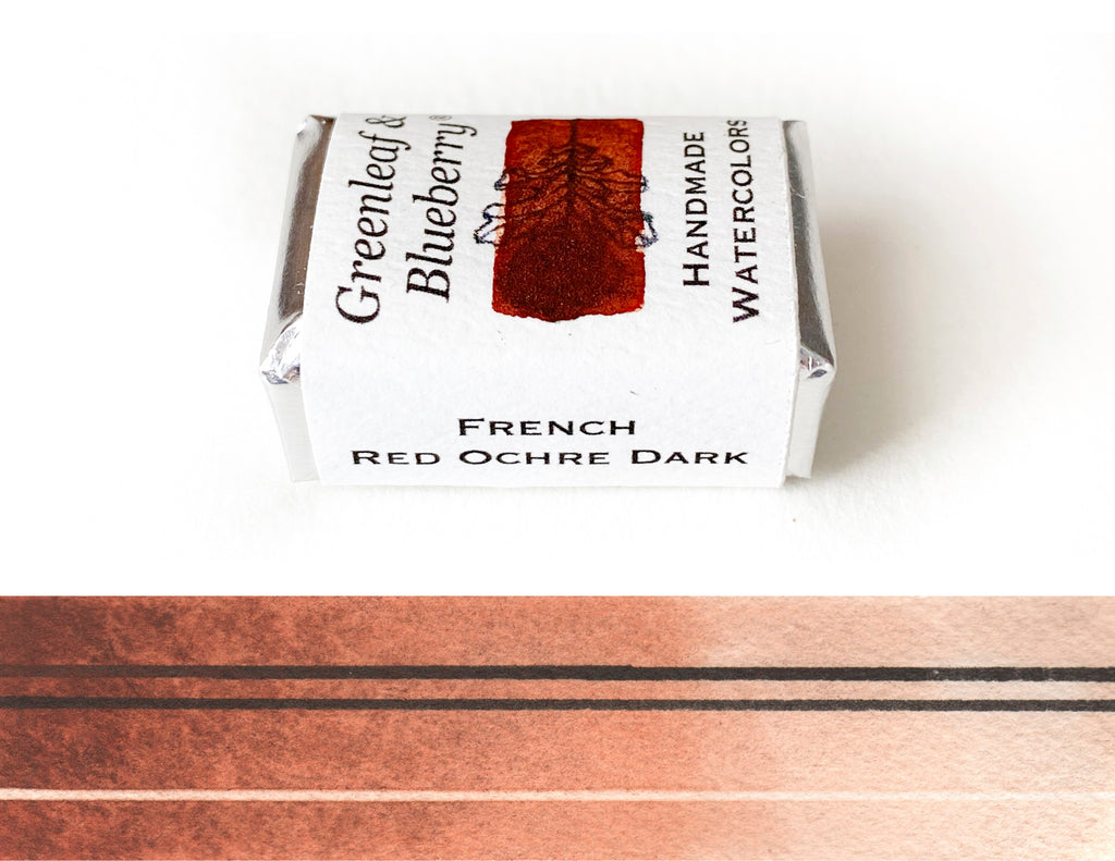 French Red Ochre Dark Watercolor Paint, Full Pan