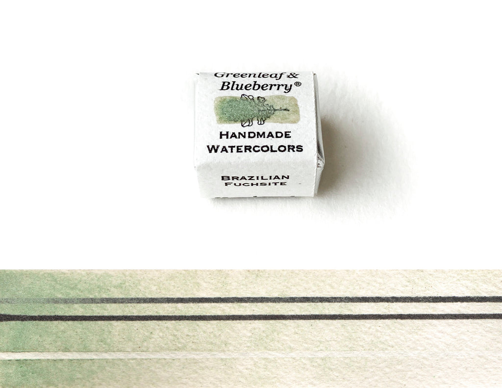 Brazilian Fuchsite Watercolor Paint, Half-Pan, LR