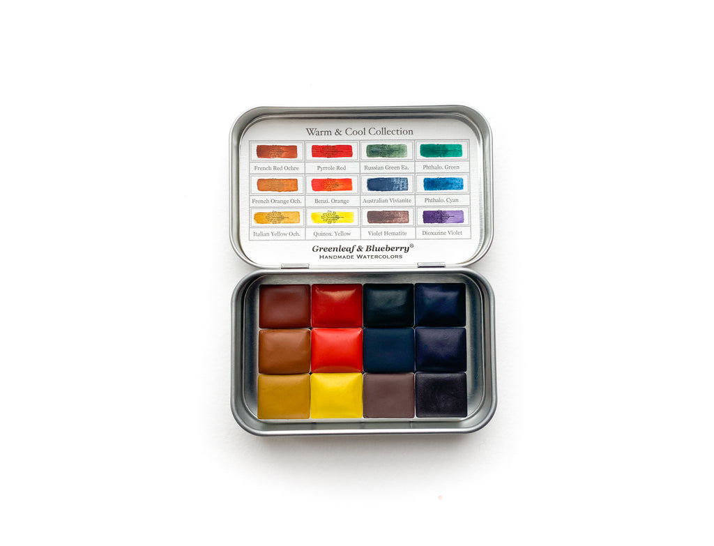 Travel Watercolor Palettes – Greenleaf & Blueberry