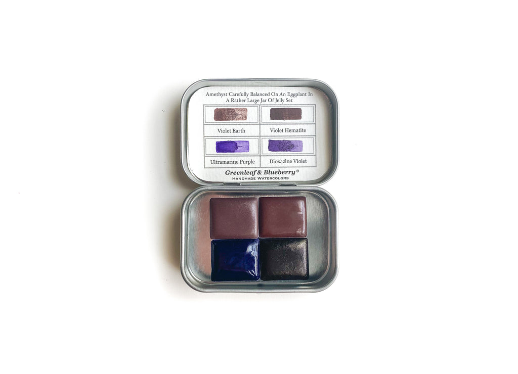 Amethyst Balanced Carefully On An Eggplant In A Rather Large Jar Of Jelly Set (Half-Pans)