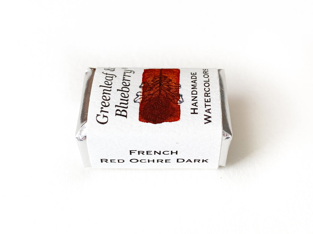 French Red Ochre Dark Watercolor Paint, Full Pan