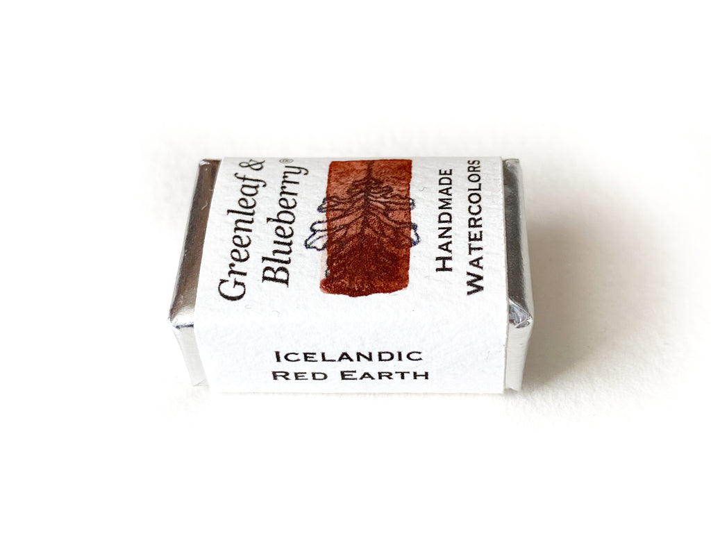 Icelandic Red Earth Watercolor Paint, Full Pan