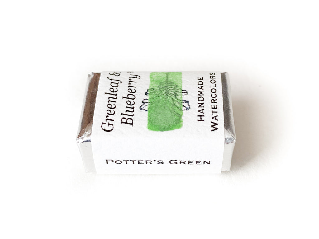 Potter's Green Watercolor Paint, Full Pan