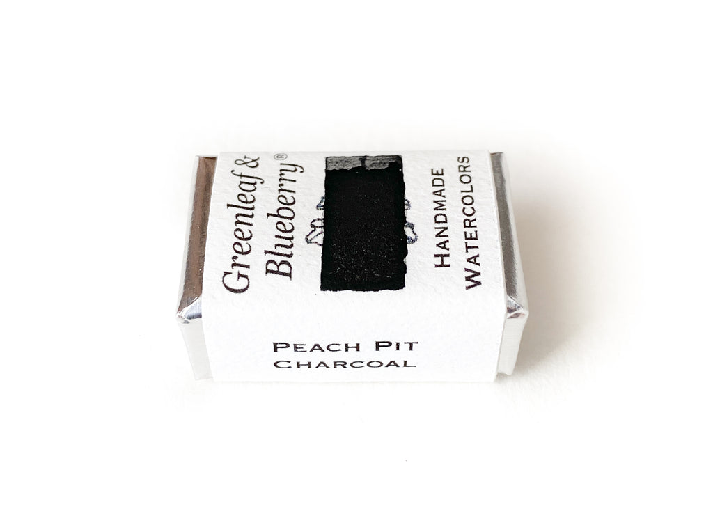 Peach Pit Charcoal Watercolor Paint, Full Pan