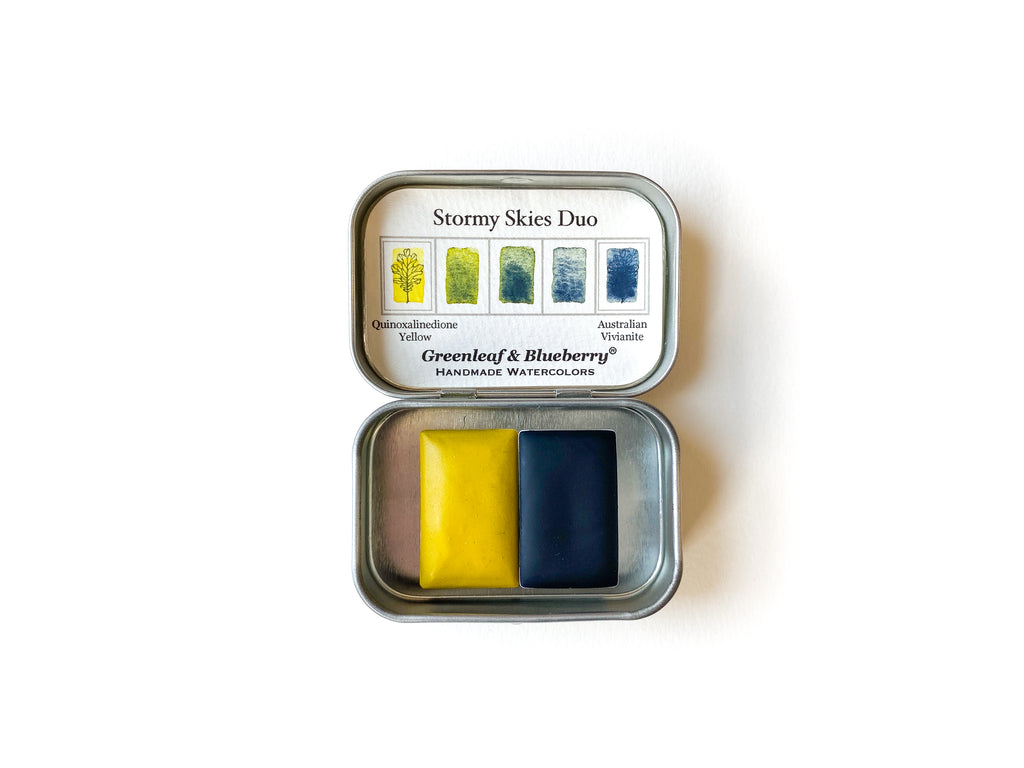 Stormy Skies Duo Watercolor Palette, Full Pans